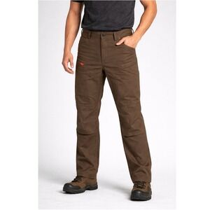 BRUNT Men's Brown Double Front Straight Fit The Martin Pants Size 30x34 NWT